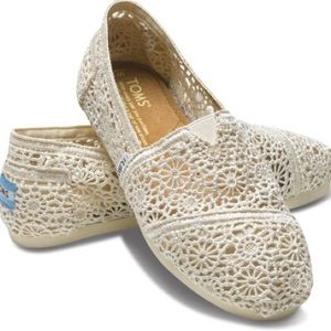 TOMS Moroccan Alpargata Crochet Slip On Shoes